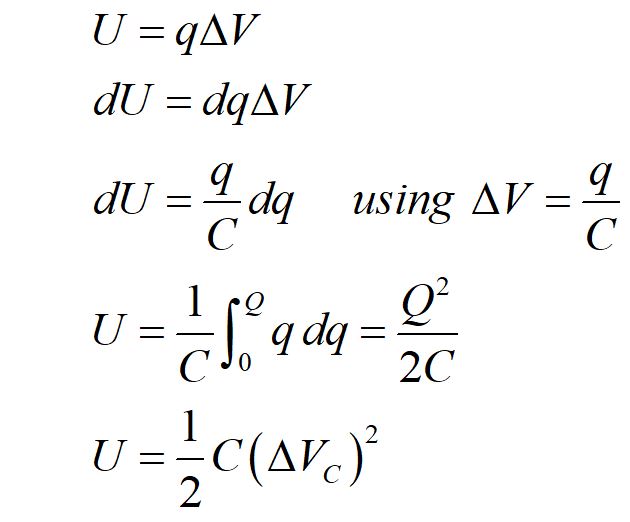 capacitor energy equation