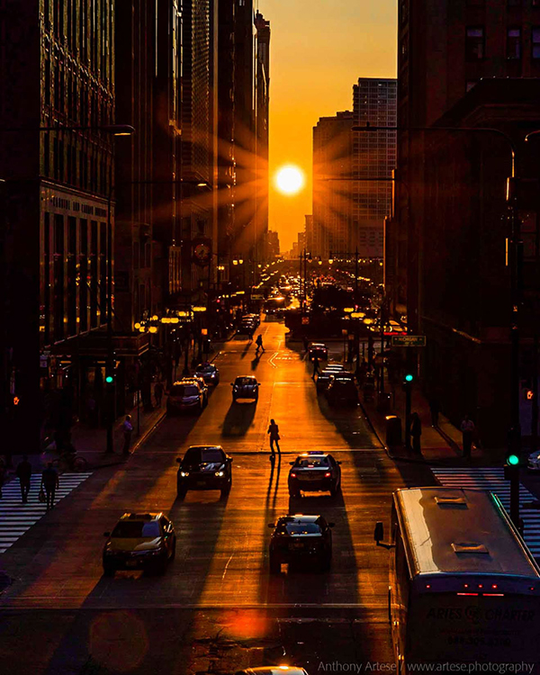 a busy street scene includes many forms of energy